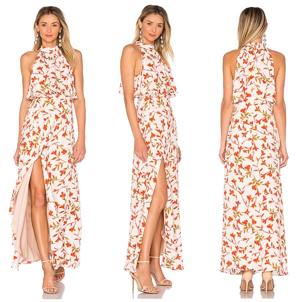 Lovers and Friends Maxi Dress Golden Ray Maxi Palm